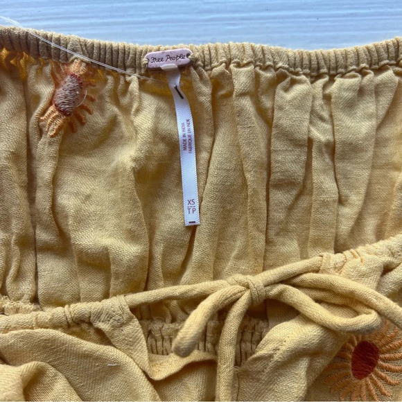 New! Free People Emory Embroidered Midi Dress Yellow nwot 22101 - Picture 9 of 10